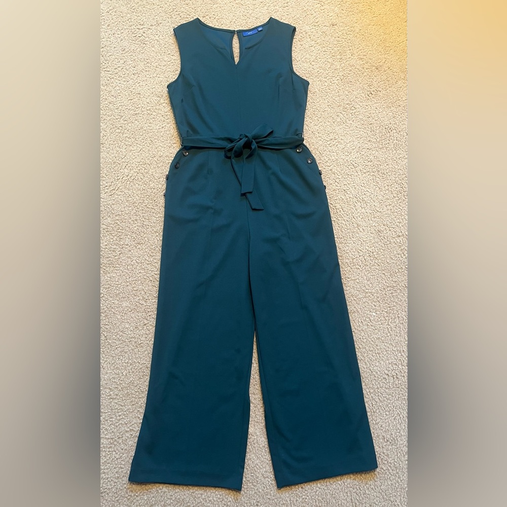 Apt. 9 Women’s Sleeveless Jumpsuit With Belt, Color: Green, Size: L, NWOT